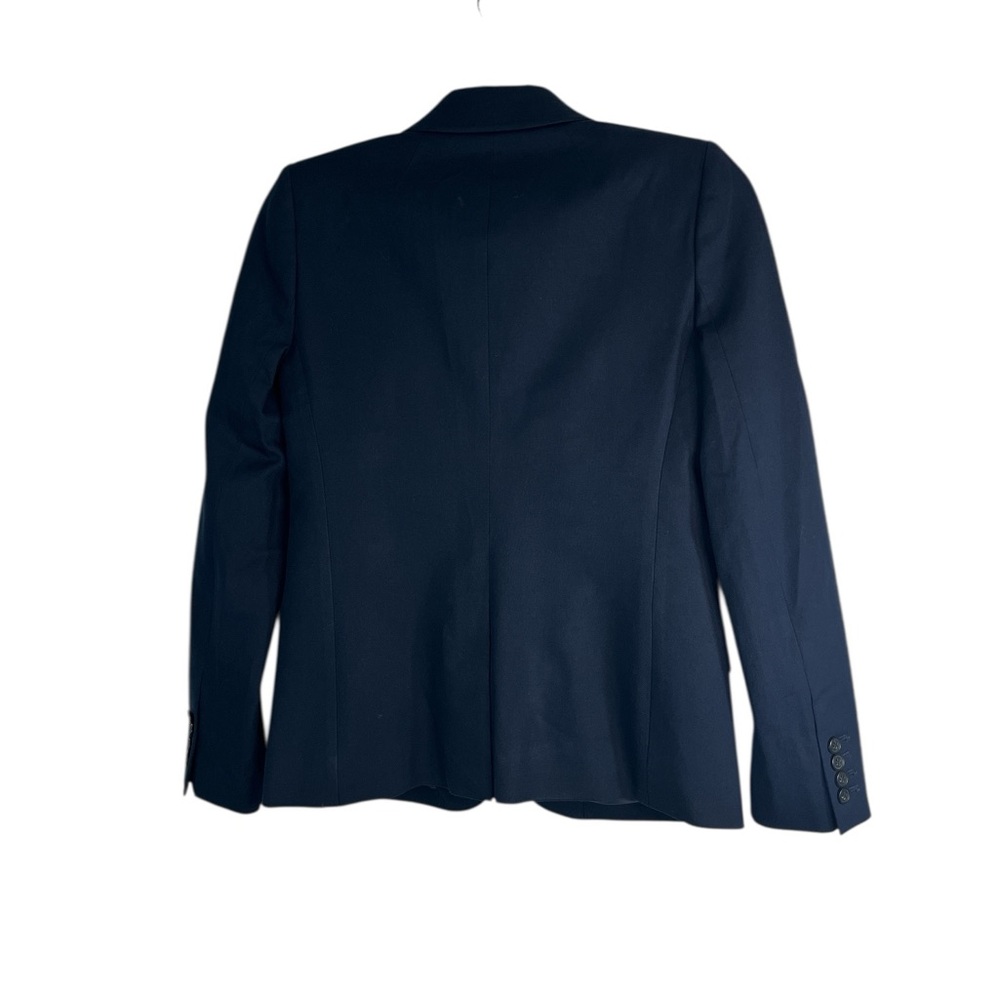 J.Crew Womens Navy Blue Blazer Size 4 Tailored Two-Button Jacket Business Casual - Picture 2 of 5